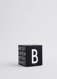 Porcelánový hrneček/dózička Letters black R, 300 ml