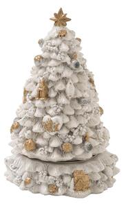 Vánoční hrací stromek s pohybem 29,5 cm Carillon BRANDANI (barva - bílá,zlatá)