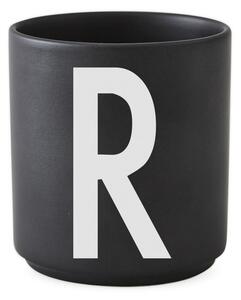 Porcelánový hrneček/dózička Letters black R, 300 ml