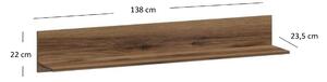 Polička 140 cm Marni (dub dělano tmavý). 1053044