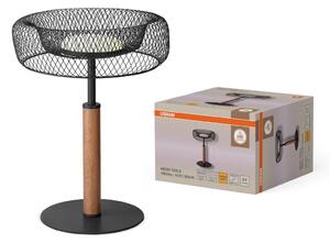 Mřížkovaná stolní lampa Mesh, 10W, Teplá bílá, Černá