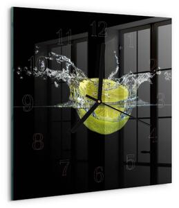 Skleněné hodiny na stěnu Citronová zskc-30x30-00178448