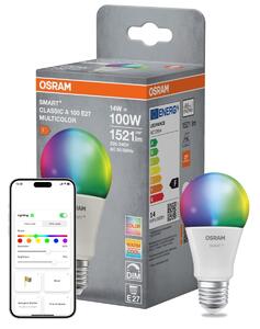 Smart LED žárovka SMART+ MATTER Multicolor Classic A100, 14W, E27
