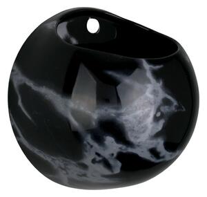 Nástěnný květináč Globe mramorový černý Present Time (Barva- černá mramorová)