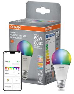 Smart LED žárovka SMART+ MATTER Multicolor Classic A60, 9W, E27