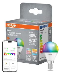 Smart LED žárovka SMART+ MATTER Multicolor Classic P40, 4.9W, E14