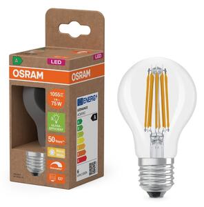 LED žárovka Classic A 75 Filament DIM, Třída A, 5W, Teplá bílá, Čirá, E27