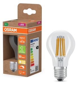 LED žárovka Classic A 100 Filament DIM, Třída A, 7.2W, Teplá bílá, Čirá, E27