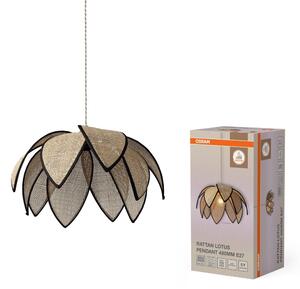 Ratanové závěsné svítidlo Rattan Lotus 480mm, 1x E27, Hnědé