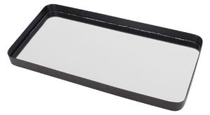 Zrcadlový kovový obdélníkový tác 20 cm stříbrný Present Time (Barva-stříbrná, kov)