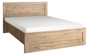 Manželská postel 140 cm Mirella (dub wotan) (s roštem). 1053073