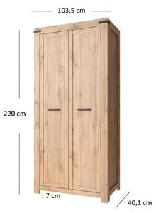 Šatní skříň Mirella (dub wotan). 1053071