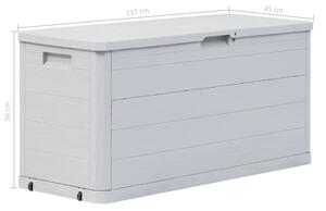 Venkovní úložný box - 280L - světle šedý | 117x45x56 cm