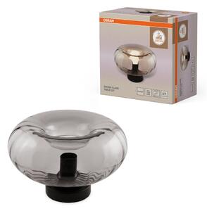 Stolní lampa Smoke Glass, 1x E27, Černá