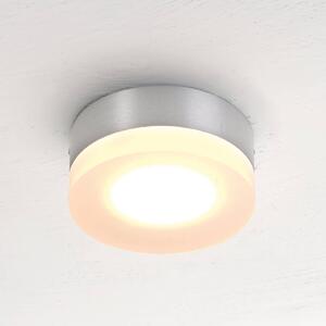 BOPP Bopp LED stropní svítidlo One, hliníková barva, Ø 9 cm, kov, stmívatelný, Hliník / šedá / zinek, Obývací pokoj / jídelna, Hliník, Moderní