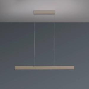 BOPP Závěsné světlo Bopp LED Nano 2.0, délka 100 cm, taupe, kov, stmívatelný, Krémová / jantar, Obývací pokoj / jídelna, Hliník, Moderní