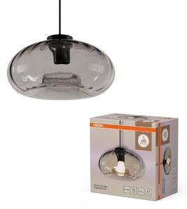 Závěsné svítidlo Smoke Glass, 1x E27, Černé