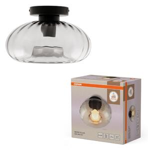 Stropní svítidlo Smoke Glass, 1x E27, Černé