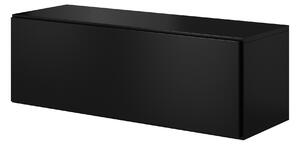TV stolek ROCO RO-1 roco: korpus černý mat / okraj černý mat / dvířka černý mat