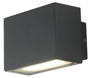 FAN LED-W-AGERA-90 Venkovní nástěnné svítidlo LED AGERA černá hliník 2x3 W 680 lm 3000/4000 K IP54 7 x 18 x 6,5 - FANEUROPE