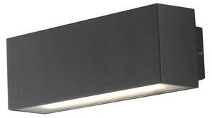 FAN LED-W-AGERA-180 Venkovní nástěnné svítidlo LED AGERA černá hliník 2x6 W 1380 lm 3000/4000 K IP54 7 x 18 x 6,5 - FANEUROPE