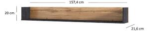 Polička 160 cm Nella (dub wotan + matera). 1053092