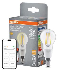 Smart LED žárovka SMART+ MATTER Filament Classic P40, 4W, Teplá bílá, E14