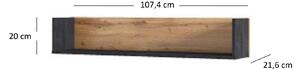 Polička 110 cm Nella (dub wotan + matera). 1053093