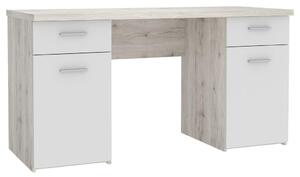 PSACÍ STŮL, bílá, barvy dubu, pískové barvy, 145/76,3/60 cm Cantus - Kancelářské stoly