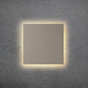 Escale LED nástěnné světlo BLADE Q, taupe, 34 x cm, kov, stmívatelné, stmívatelný, Hliník / šedá / zinek, Obývací pokoj / jídelna, Hliník, Moderní