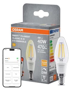 Smart LED žárovka SMART+ MATTER Filament Classic B40, 4W, Teplá bílá, E14