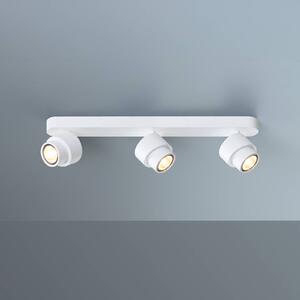 Escale LED bodovka BRUSH, bílý, 50 cm, 3-křídlový, kovový, stmívatelné, 2 700 K, stmívatelný, Bílá / opál, Obývací pokoj / jídelna, Hliník, Moderní