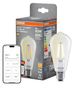 Smart LED žárovka SMART+ MATTER Filament Classic Edison 60, 6W, Teplá bílá, E27