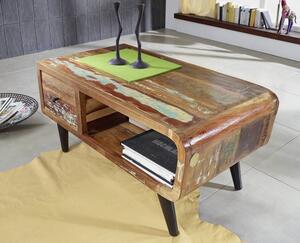 RETRO konferenční stolek staré lakované dřevo