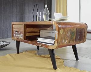 RETRO konferenční stolek staré lakované dřevo
