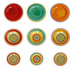 Jídelní porcelánvá 18-ti dílná sada talířů Mediterranea BRANDANI (barva - barevné)