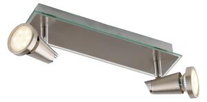 FAN SPOT-MIAMI 02 Spotové svítidlo SPOT LED MIAMI chrom/nikl 2xGU10 LED 5 W 400 LM 2700 K 28x7x14,5 cm - FANEUROPE