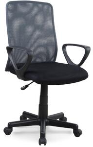 Minimalistická kancelářská židle otočná s kolečky Černo - šedá VAIER