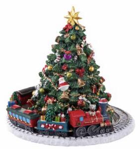 Vánoční hrací a pohybující se vánoční strom s vlakem BRANDANI (barva - barevná)