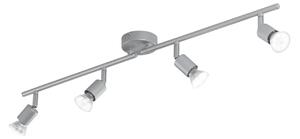 FAN SPOT-COOPER-4 Spotové svítidlo SPOT LED COOPER stříbrná 4xGU10 LED 5 W 400 LM 2700 K 78,5x8,5x14 cm - FANEUROPE
