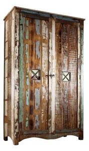 OLDTIME Skříň na oblečení 198x118 cm, staré dřevo