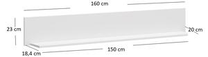 Polička 160 cm Olna (bílá). 1053147