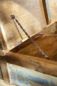 OLDTIME Konferenční stolek/truhlice 100x100 cm, staré dřevo