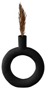 Váza kulatá ve tvaru prstenu Ring černá Present Time (Barva- černá)