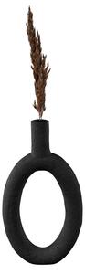 Váza oválná ve tvaru prstenu Ring Oval High černá Present Time (Barva- černá)
