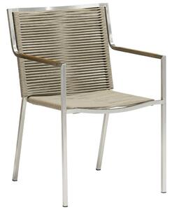 STOHOVATELNÉ KŘESLO, dřevo, kov, textil Amatio - Stohovatelné židle
