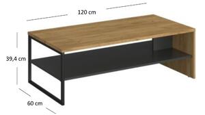 Konferenční stolek Shanna (dub craft zlatý + antracit). 1053225