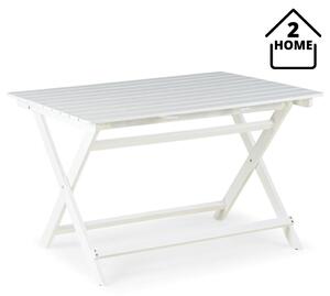 Bílý zahradní stůl Home2 z akáciového dřeva