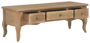 TV stolek Nandra - borové dřevo + MDF - 100x35x35 cm | hnědý