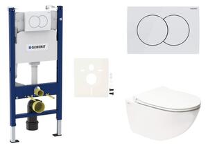 Cenově zvýhodněný závěsný WC set Geberit do lehkých stěn / předstěnová montáž + WC SAT Infinitio SIKOGESINFD01
